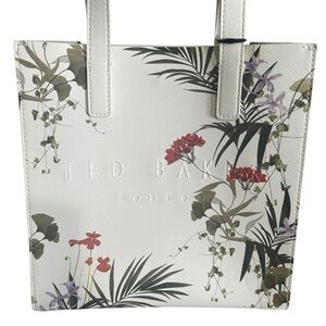 Ted Baker White and Green Floral Tote Bag NWT
